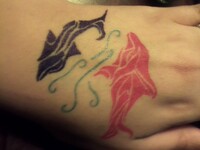 Gelpen tattoo Dolphin
