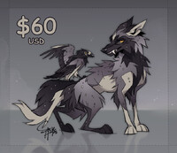 🐺WOLF AND CROW🐦{SOLD}