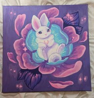 Lunar rabbit painting