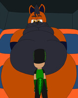 Conner Raccoon big fat belly like to come hug me