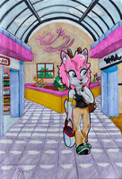 Arkaia Shops her Fit at the 80's Mall