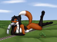 Fox slurping train