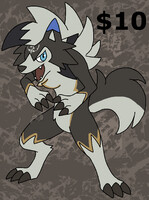 (SOLD) Wolf Link Dusk Lycanroc Adopt