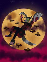 The fox in the moon! now with extra details.