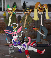 Claire's homies fight the undead