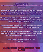 Hiatus Update #1