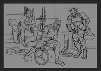 $165 Sweaty Workout colored Sketchpage YCH