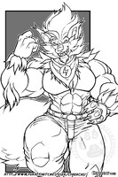 Anubiiswerewolf's Volt  Sketch commission