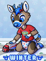 Winter Ridicudorable Badge (Deer)