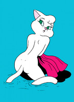 Kitty In The Pool