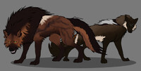Twin wolves
