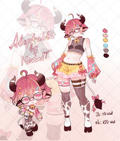 Auction - Cute Cow Femboy ADOPTABLE + Chibi ver.