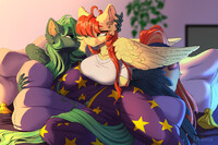 Commission - Lying in bed