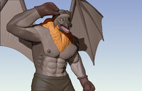 weretober day 5: flying fox