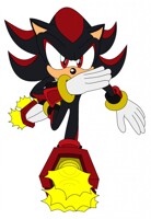 Shadow the hedgehog running