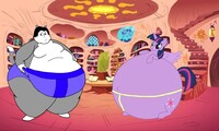 Sumo Twilight Sparkle meets her Sumo Wolf Nephew
