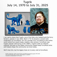 Tugrik (FurryMuck wizard) died