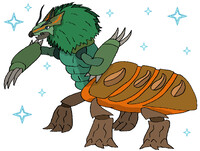 Lightning combat stone beetle monster (Stoneetle) shiny
