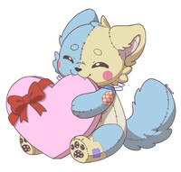 Heart plushie- jynx ych