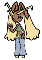 Lopunny in a casual outfit