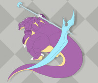 Dragon with a scythe