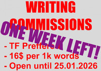 Writing Commissions January 2026 - REMINDER