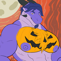 Pumpkin Pecs Indigo by LolloTheBull