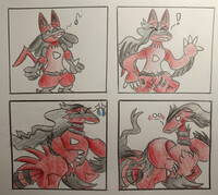 Lucario transform into Reshiram