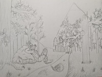 A Night in the Forest (Sketch)