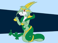 Silver the Serperior (snek pone)