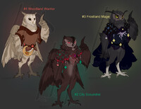 [3/3 open] Anthro Owls