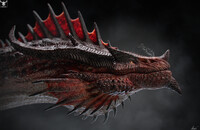 Adult Red Dragon DnD [Side]