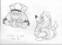Purple in Pink (Doodles from March 2018, Part 1)
