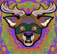 Deer wizard superhero hypnotized, by ohViola