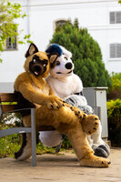 Chilling on a bench