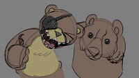 Misha and Bear (my OC)