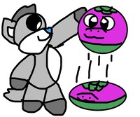 Frowny Fox playing Barney Ball