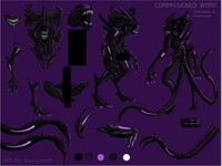 Xenomorph King OC commission (censored version)