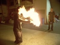 i can light my face on fire with fire poi