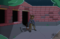 Nightstalker girl spending the night on guard