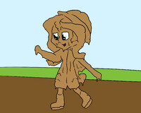 sunset shimmer plays in mud in her raincoat 2