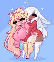 Finished YCH. Chibi Hugs!