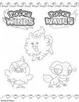 FANMADE Pokemon Wind and Waves Coloring Page