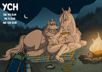 *✧☽ YCH: Mountain camping ☾✧*