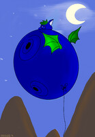 Art trade with a friend - A balloon blue berry 🫐