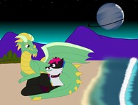 relaxing with my BF at a Scfi beach