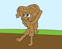 Pinkie pie plays in mud in her raincoat 2