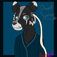 Oswell E. Spencer as a skunk
