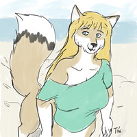 Emily off-shoulder top portrait.