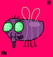 Fly (Zig and Sharko) in Pink Animal Alphabet 1